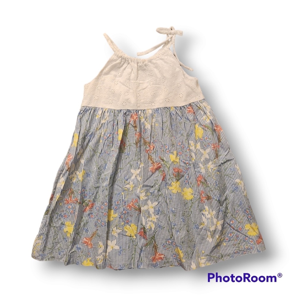 Bonnie Jean Eyelet Seersucker Dress Sz 5